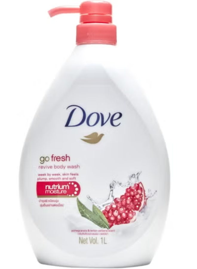 Go Fresh Revive Body Wash Pomegranate and Lemon Verbena Scent 1 Liter